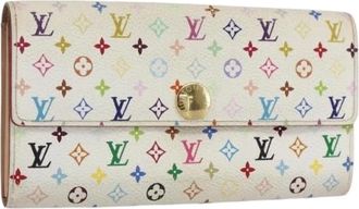 Louis Vuitton Pre-owned Wallets, female, White, Size: ONE SIZE Pre-owned Canvas Wallet