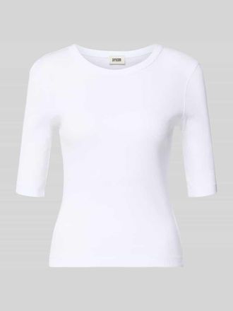 Drykorn T-Shirt in Ripp-Optik Modell SELAY in Weiss, Gr&ouml;&szlig;e XL