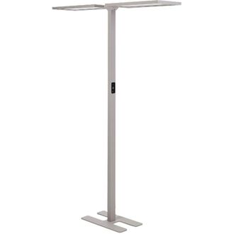 Beliani Floor led Lamp Office Ambient Task 2-Point Lighting Aluminium Touch Switch Dimming Motion Sensor Black Sculptor