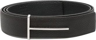 Tom Ford Leren riem met T-bar - Bruin