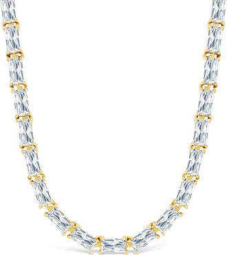 Sterling Forever Blanche Adjustable CZ Tennis Necklace