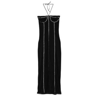 Os&eacute;ree Gem Lange Jurk - Dames - Feestkleedjes - Zwart - M - Kleedjes