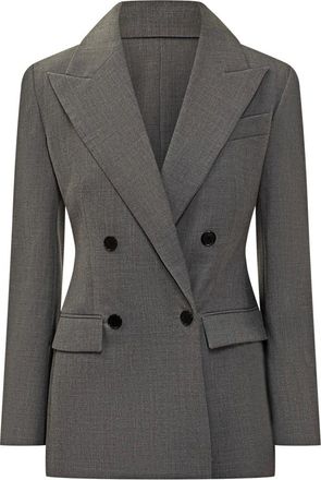 Givenchy Blazers, female, Gray, Size: S Double breasted jacket in wool