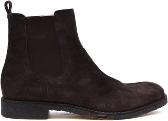 Del Carlo Bruine Su&egrave;de Heren Bootie - Dames - Chelseaboots - Bruin - 40 EU - Su&egrave;de - Schoenen
