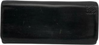 Loewe Pre-owned Long wallet (bi-fold) - Dames - Vintage Accessoires - Zwart - ONE Size - Leer - Vintage
