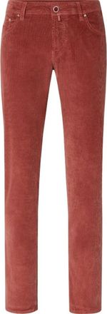 Jacob Cohen Pantalones Pana corte Regular Slim - Heren - Slim Fit Broeken - Rood - W35 - Katoen - Broeken