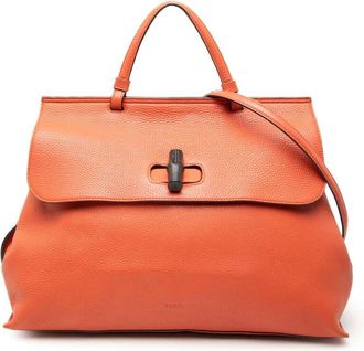 Gucci Pre-owned Gucci Large Leather Bamboo Daily Satchel G1C34H3DJWJWX7PJ
