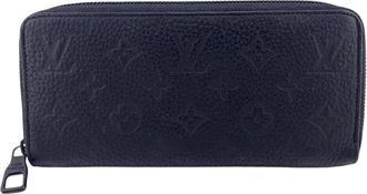 Louis Vuitton Black Leather Long Wallet (Bi-Fold) (Pre-Owned)