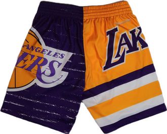 Mitchell & Ness x NBA Los Angeles Lakers Jumbotron 3.0 Shorts Yellow Purple PSHR4984-LALYYPPPMTWH