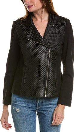 Anne Klein Asymmetric Moto Jacket