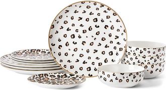 Christian Siriano Majestic 12Pc Porcelain Dinnerware Set