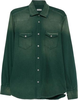 Sartorio Faded-effect Western-yoke Shirt