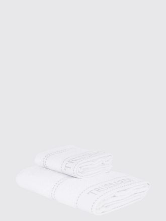 Trussardi Set 2 asciugamani in spugna di cotone con logo jacquard