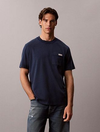 Calvin Klein Camiseta De Algod&oacute;n Lavado Con Bolsillo