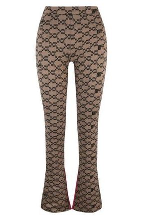Off-white Logo Monogram Split Hem Leggings in Black/Brown at Nordstrom Rack, Size 2 Us / 36 It