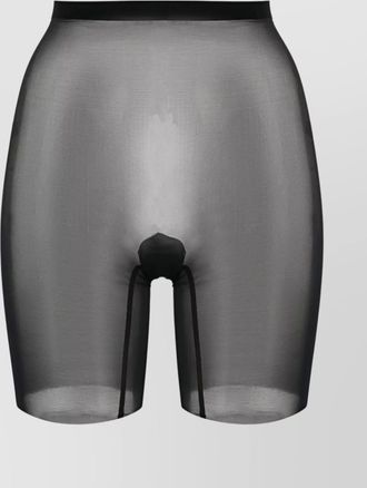 Wolford high-waist mesh short shorts