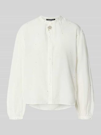 Luisa Cerano Luisa Cerano Regular Fit Bluse mit Ziersteinbesatz in Offwhite, Gr&ouml;&szlig;e 34