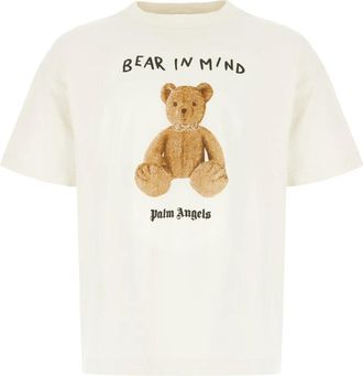 Palm Angels Bear In Mind Over T-shirt - Heren - T-shirts - Beige - S - Katoen - Tops