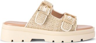 Carvela Womens Bormio Buckle Sandals - Beige Fabric - Size UK 3