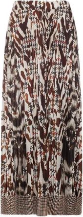 Pierre-Louis Mascia Ceto Geplooide Rok - Dames - Maxi Rokken - Veelkleurig - S - Polyester - Rokken