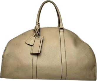 Prada Pre-owned Vintage Weekendtas - Dames - Vintage Weekendtas - Beige - ONE Size - Leer - Vintage