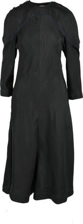 Jil Sander Long Viscose and Silk Dress - Black