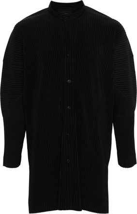 Homme Pliss&eacute; Issey Miyake March pleated shirt - men - Polyester - 2 - Black