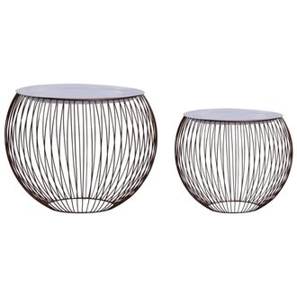 vidaXL Tablas Centrales De 2 Pcs Dorados