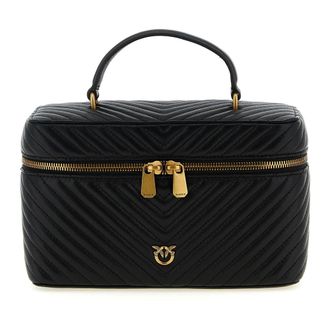 Pinko Pinko, Tassen, Dames, Zwart, ONE Size, Leer, Vanity Case Classic