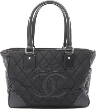 Chanel Borsa tote Paris New York in pelle trapuntata 2008-2009 - Nero