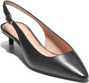 Cole Haan The Go-To Jocelyn Slingback Pump in Black Leather at Nordstrom Rack, Size 10.5