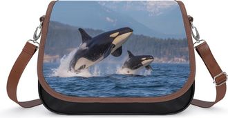 Generic Orcas Killer Whale Funny Fashion Womens Crossbody Bags Novelty Handbag Shoulder Bag Purse
