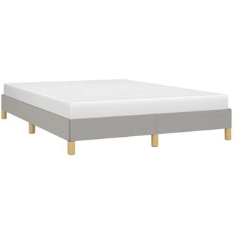 vidaXL Cama sin colchón tela gris claro 140x200 cm Vidaxl