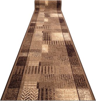 RugsX Rugsx - Alfombra De Pasillo Con Refuerzo De Goma Essenza Beige 100 Cm Brown 100x1400 Cm
