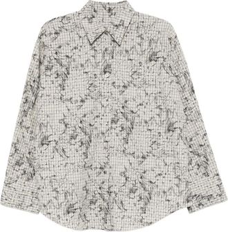 JNBY Camicia a fantasia a maniche lunghe - Toni neutri