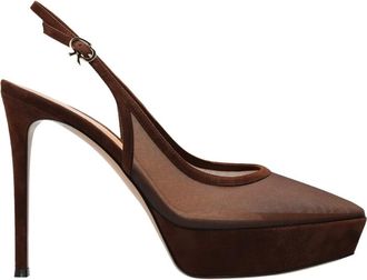 Gianvito Rossi Dames, Schoenen, Bruin, Maat: 38 1/2 EU Leer