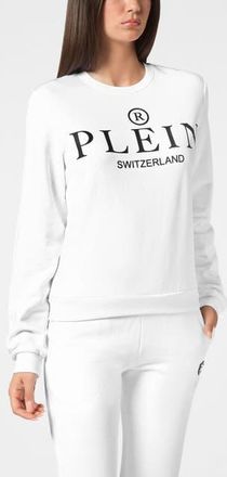 Philipp Plein Sweatshirt Round Neck Ls Iconic Plein Women in White at Nordstrom, Size Xx-Large