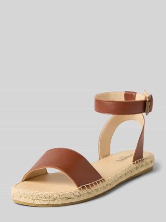 Espadrij Sandalette aus Leder Modell NIMES in Cognac, Gr&ouml;&szlig;e 36