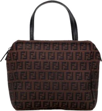 Fendi Pre-owned Handbags, female, Brown, Size: ONE SIZE Pre-owned Canvas Handbag