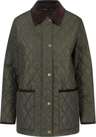 Burberry (WMNS) Burberry Broadway Quilted Barn Jacket Khaki Green 8113591