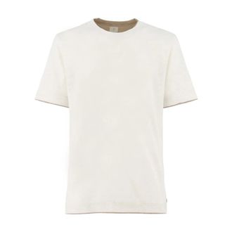 Eleventy T-Shirts, male, Beige, Size: XL Short-sleeved T-shirt