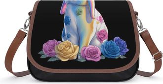 Generic Rabbits Print Crossbody Bags for Women Shoulder Messenger Bag Purse Handbags