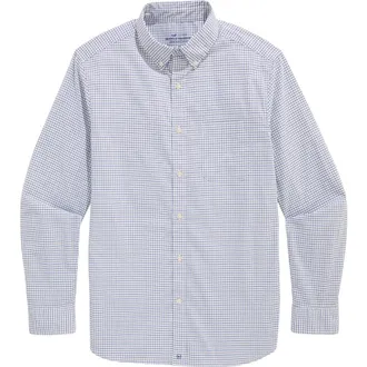 Vineyard Vines Wauwinet Performance Cotton Blend Button-Down Shirt in Balsam at Nordstrom Rack, Size Medium