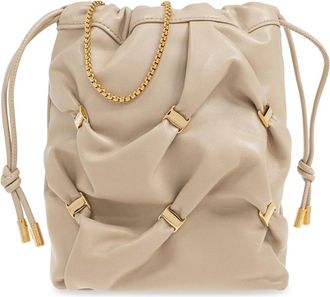 Ferragamo Leren Schoudertas - Dames - Schoudertassen - Grijs - ONE Size - Leer - Tassen