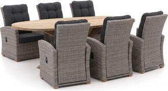 Intenso Furniture Intenso Mazzano/ROUGH-Y Ellips 240cm dining tuinset 7-delig verstelbaar