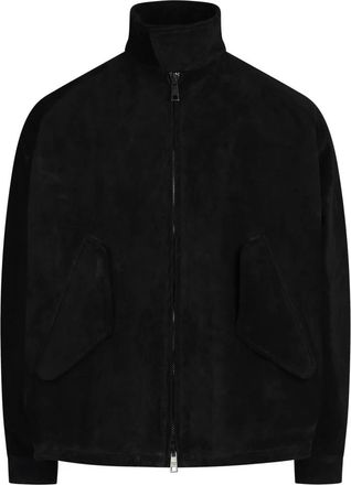 Giorgio Brato Suede Lederen Jas - Heren - Zomerjassen - Zwart - M - Leer - Jassen