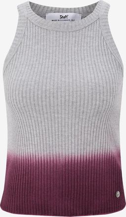 Shaft Rundhals-Top aus Batik-Jersey