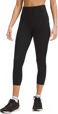 lululemon Fast And Free High Rise Crop Pants In Black