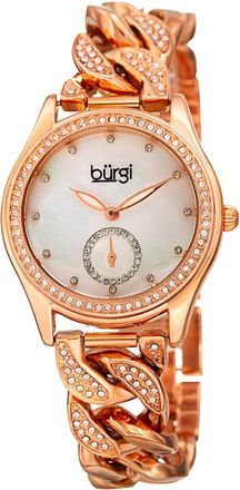 Bürgi Quartz White Dial Rose Gold-tone Ladies Watch BUR177RG