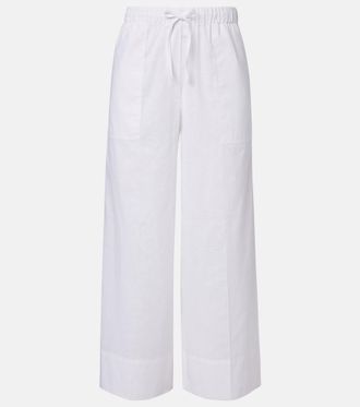 Toteme Pantaloni a gamba larga in cotone e lino